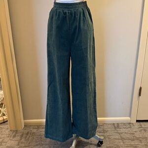 Double Zero Teal Wide Leg Corduroy Pants